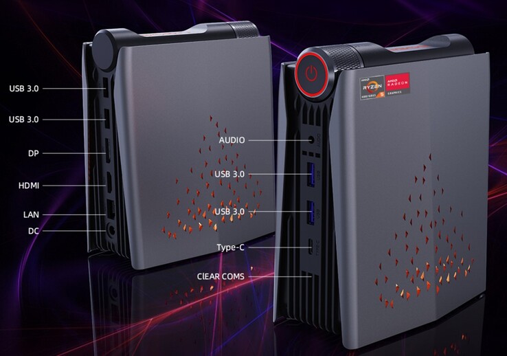 External ports on the Ace Magician AMR5 (source: Minipc Union)