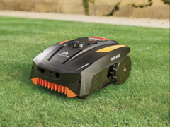 The Aldi Robotic Mower Specialbuy arrives May 1st in the UK. (Image source: Aldi)