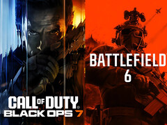 Call of Duty: Black Ops 7 and Battlefield 6 banners shown side by side (Image source: Steam, Sony PlayStation with edits)