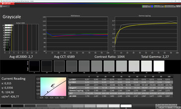 Grayscale (color profile Standard, color temperature Standard, target color space sRGB)