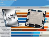 The Intel Core Ultra 9 285K had a launch MSRP of $589, while the Ryzen 7 9800X3D launched at $479. (Image source: Intel, Notebookcheck, Hardware Unboxed on YouTube, edited)