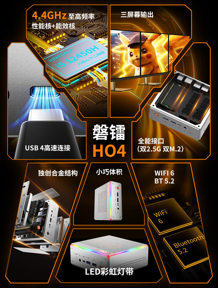 Main highlights of the mini PC (Image source: PELADN)