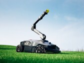 The NexLawn Master X can throw balls to dogs and pick fruit from trees. (Image source: Mova)