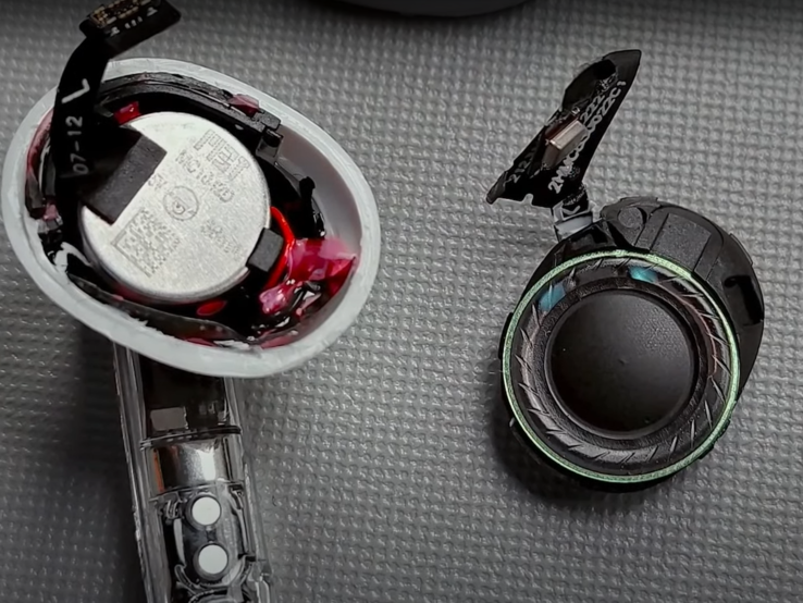 Speaker membrane from the opened Nothing Ear (Stick) [Source: Youtube]