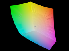 99.9 percent of the DCI-P3 color gamut is covered