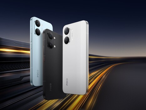 The POCO X8 Pro Max has an aluminium frame and glass-fibre reinforced plastic back