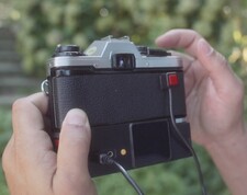 The entire unit with base and shutter button (Image Source: I'm Back Film)
