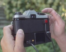 The entire unit with base and shutter button (Image Source: I'm Back Film)