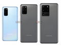 The full-suite of Galaxy S20 devices to be announced next month. (Image source: @ishanagarwal24 & 91mobiles via XDA Developers)