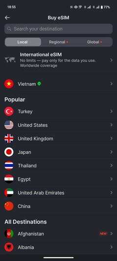And for longer stays, you can also get a country package.