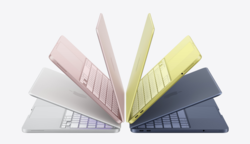 MacBook Neo in Silver, Blush, Citrus & Indigo
