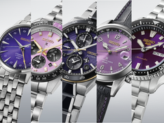 From left to right, pictured: Seiko Presage HCB006J1, Prospex HBJ005, Astron HAB011J1, Alpinist HBC006J1, and 5 Sports HDB003.