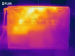 Heat map of the bottom of the device under load