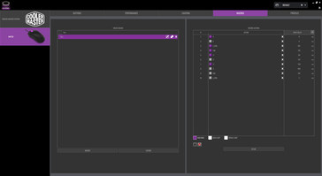 Macros can be created and mapped to any of the seven buttons