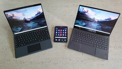 Microsoft Surface Pro X is fitted with the SQ1, the Galaxy Fold with the Snapdragon 855 and the Galaxy Book S with the Snapdragon 8cx. (Source: Notebookcheck)