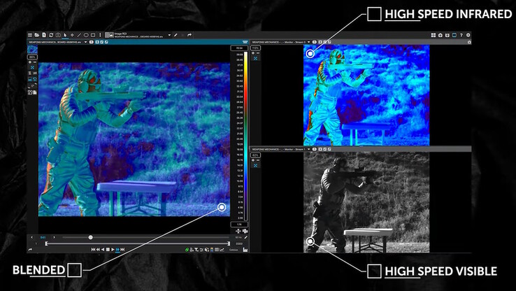 Seperate visible light and thermal camera images are combined in real-time for mutispectral views of objects under research. (Image source: Teledyne FLIR)