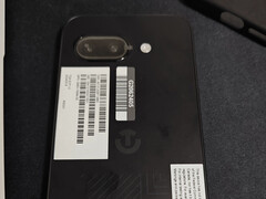 Real-world photo leak shows the oval-shaped camera island of the unreleased Pixel 9a (Image source: @feni_book on X)