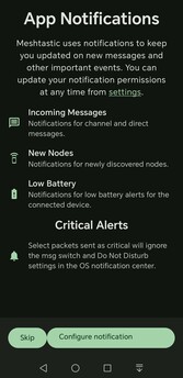 Notifications can be received on a smartphone