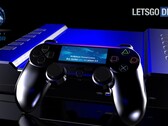 A concept render of the PS5 and DualShock 5 (Image source: Gaming Instincts & LetsGoDigital)