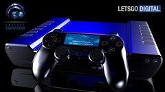 A concept render of the PS5 and DualShock 5 (Image source: Gaming Instincts & LetsGoDigital)