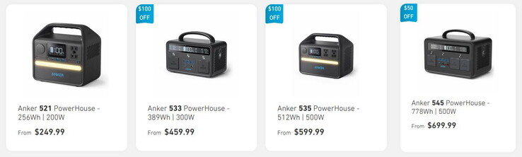 The PowerHouse models from Anker - The Anker 521 with 256 Wh/200 W is the smallest