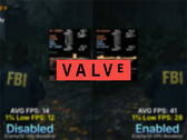 The new VRAM optimization is available for CatchyOS, an Arch Linux distro. Pictured: an edited screenshot from the video with Valve's logo on top.