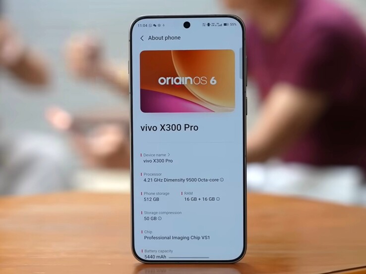 The European Vivo X300 Pro has a smaller 5,440mAh battery, while Chinese customers get 6,510mAh