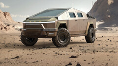 The militarized Cybertruck (Image source: Unplugged Tesla)