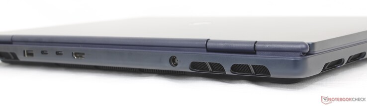 Rear: USB-A 3.2 Gen. 1 (5 Gbps), 1x USB-C Thunderbolt 4 w/ DisplayPort 2.1 (40 Gbps), 1x USB-C 3.2 Gen. 2 w/ DisplayPort + Power Delivery (10 Gbps), HDMI 2.1, AC adapter