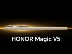 The Magic V5 in its rumoured 'Silk Gold' colour option. (Image source: Honor - edited)