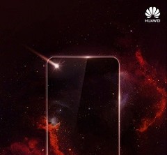 The leaked Huawei render suggesting Infinity-O like display technology. (Source: IceUniverse)