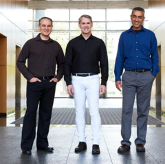 NUVIA Inc founders John Bruno, Gerard Williams III, and Manu Gulati. (Image via NUVIA, distributed by Reuters)