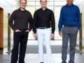 NUVIA Inc founders John Bruno, Gerard Williams III, and Manu Gulati. (Image via NUVIA, distributed by Reuters)