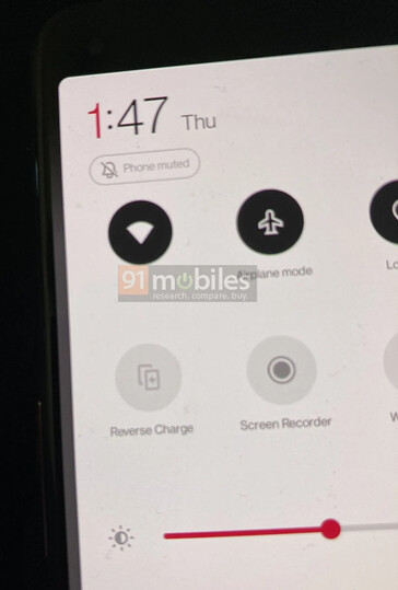 The new leak hinting at the OnePlus 9's charging options. (Source: 91Mobiles)