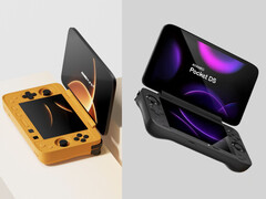 The Pocket Flip 1S DS and Pocket DS from left to right. (Image source: Ayaneo - edited)