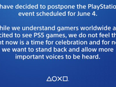 The news of the PS5 event postponement attracted over 5,000 replies within 30 minutes of being posted. (Image source: @PlayStation)
