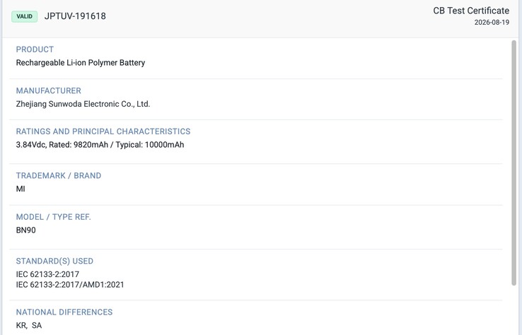 The upcoming Redmi Pad 3 tablet is likely to sport a 9820-mAh battery.