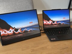 Lenovo ThinkVision M16 connected to the ThinkPad X13 Gen 7 AMD