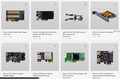Wide range of expansion cards available, including third-party options