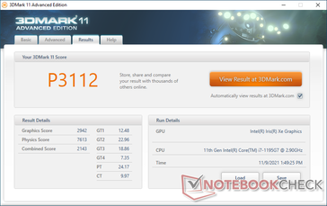 3DMark 11 on the default Nominal power level