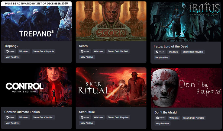 All the games included in the bundle (Image source: Green Man Gaming)