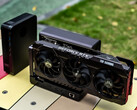 The MCIO of the GPD G2 eGPU will be limited to PCIe 4.0 x8 speeds. Pcitured: a picture showing the GPD G2 with a GPU and the GPD Box mini PC.