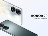The Honor 70 has a 6.67-inch display and an in-display fingerprint scanner. (Image source: Honor)