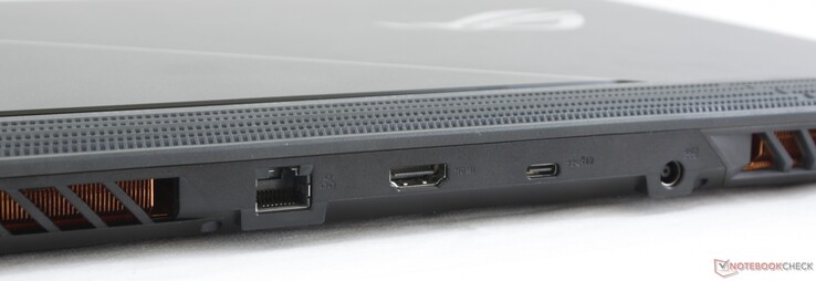 Rear: Gigabit RJ-45, HDMI 2.0b, USB 3.2 Gen. 2 Type-C w/ DisplayPort, AC adapter