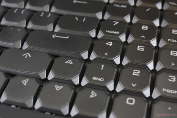 Arrow and NumPad keys are the same size as the main QWERTY keys