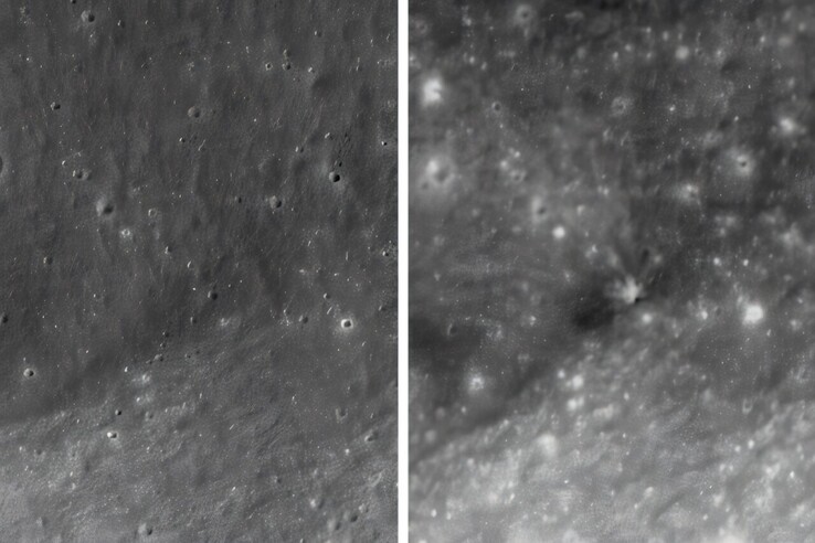 An image showing the rocket's impact zone.