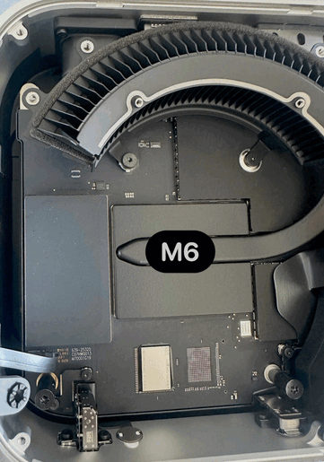 NAND is soldered on M6 Mac Mini