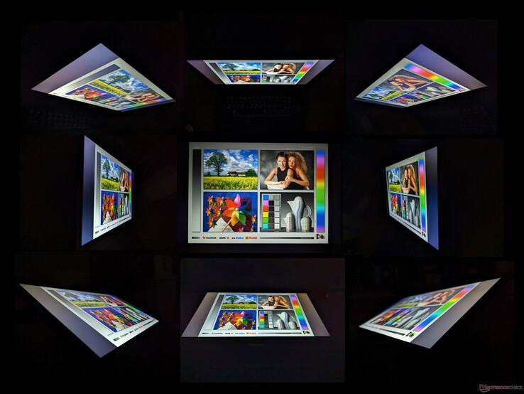 Wide IPS viewing angles with color and contrast degradation at extreme angles