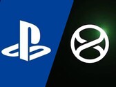 The PlayStation and Xbox Project Helix logos next to each another