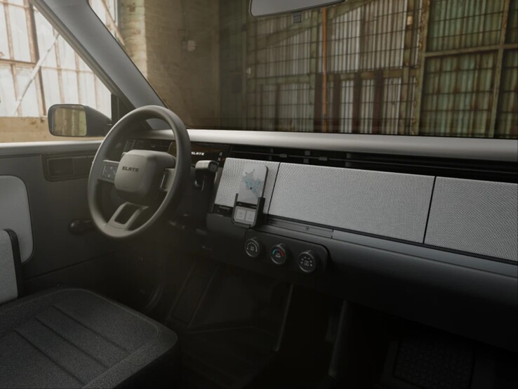 Barebones interior of The Blank Slate. (Image source: Slate Auto)